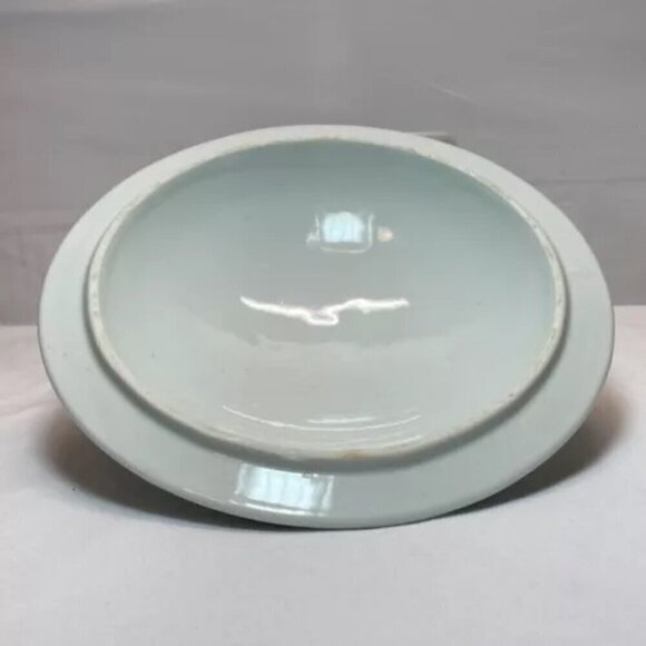 Stoneware Mixing Bowl 9” Casserole Dish Handle Lid Heirloom White New - Picture 7 of 13